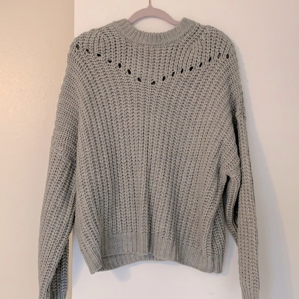 Grey, oversize sweater, size M